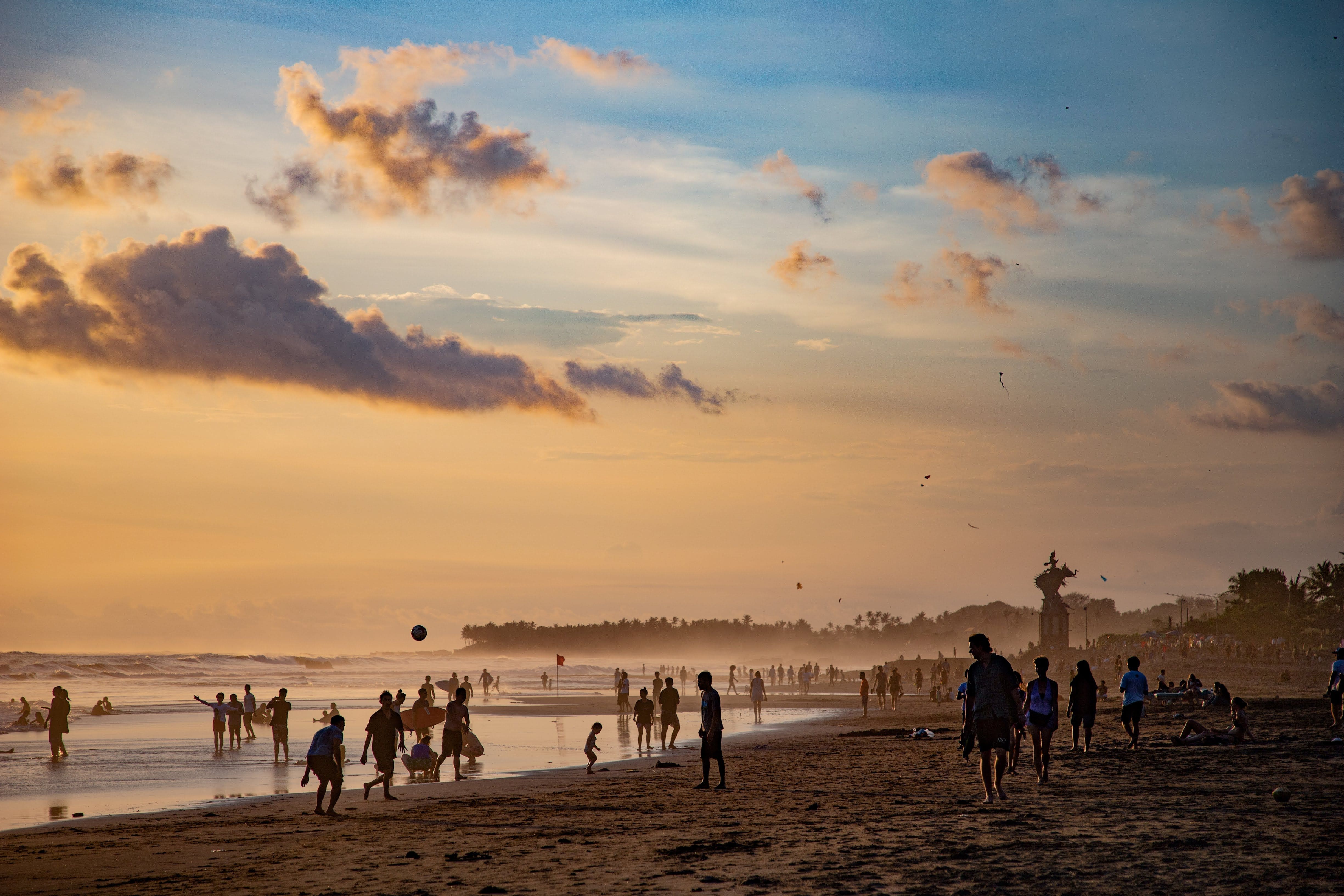 Canggu beach on the coast of Bali
